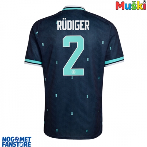 Njemačka Antonio Rudiger #2 Gostujuci Dres SP 2026 Kratak Rukav